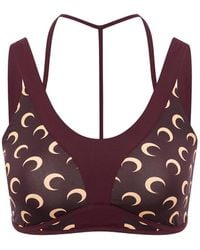 Marine Serre - Athleisure Moon-Printed Bra Top - Lyst