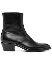 Eraldo - Side-Zip Leather Ankle Boots - Lyst