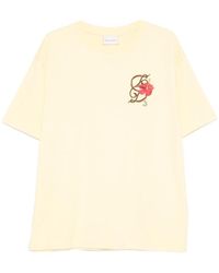 Drole de Monsieur - D Hibiscus Brodée T-Shirt - Lyst