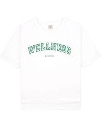 Sporty & Rich - Wellness-Print Cotton T-Shirt - Lyst