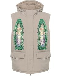 Who Decides War - Embroidered-Design Hooded Gilet - Lyst