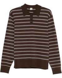 THE GARMENT - Madison Striped Buttoned Polo Shirt - Lyst