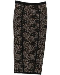 Elisabetta Franchi - Lace-Pattern Logo-Detail Midi Skirt - Lyst