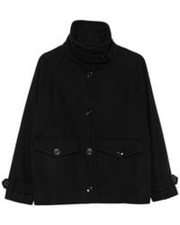 Sessun - High-Neck Button-Up Oversized Jacket - Lyst