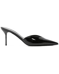 Paris Texas - Lidia Patent-Leather Pointed-Toe Mules - Lyst