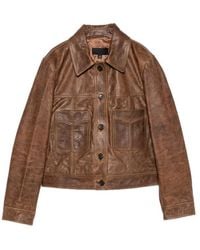 Nili Lotan - Susannah Leather Flap-Pocket Jacket - Lyst