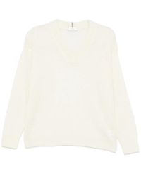Panicale Cashmere - V-Neck Drop-Shoulder Sweater - Lyst