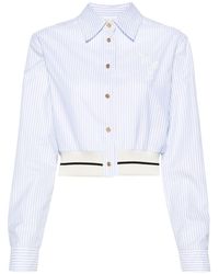 Palm Angels - Logo-Embroidered Striped Cotton Shirt - Lyst