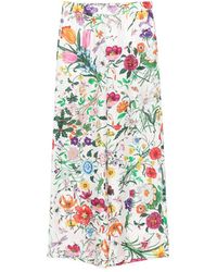 Gucci - Floral-Print Straight-Leg Trousers - Lyst