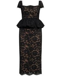 Self-Portrait - Lace Midi Dress - Lyst