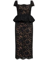 Self-Portrait - Lace Midi Dress - Lyst