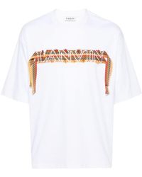 Lanvin - Curb T-Shirt With Embroidery - Lyst