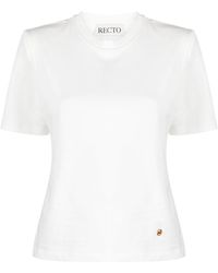 RECTO. - Tone Logo-Plaque T-Shirt - Lyst