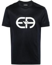 Emporio Armani - Logo-Print Crew-Neck T-Shirt - Lyst
