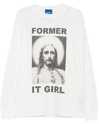 DAGGER - Distressed Graphic-Print T-Shirt - Lyst