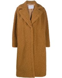Stand Studio Oversized Long Teddy Coat - Multicolour