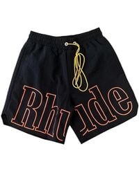 Rhude - Logo-Print Swim Shorts - Lyst