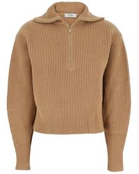 Max Mara - Pontile Ruffled-Collar Ribbed-Knit Sweater - Lyst