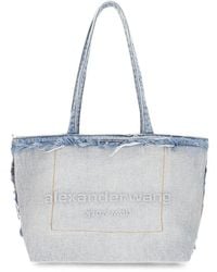 Alexander Wang - Logo-Embossed Frayed Tote Bag - Lyst