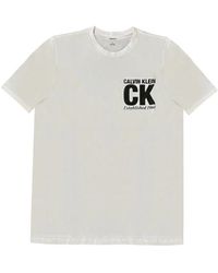 Calvin Klein - Round Neck T-Shirt With Short Sleeves - Lyst