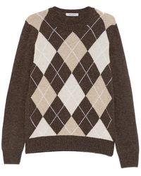 La Fileria - Argyle-Knit Sweater - Lyst