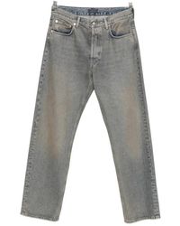 Haikure - Faded-Effect Logo-Patch Jeans - Lyst