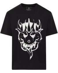 Y-3 - Printed Cotton T-Shirt - Lyst