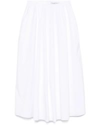 Carven - Cotton Midi Skirt - Lyst