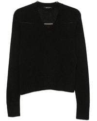 Aragona - V-Neck Ribbed-Trim Sweater - Lyst