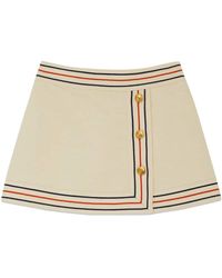 Gucci - Striped Cotton Wrap Skirt - Lyst