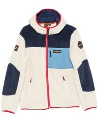 Napapijri - Fleece-Texture Colour-Block Jacket - Lyst