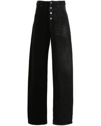 MM6 by Maison Martin Margiela - Half And Half Wide-Leg Jeans - Lyst