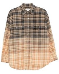 R13 - Shirt Dip Bleach Light Plaid - Lyst