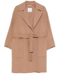 Max Mara - Velo Belted Notch-Lapel Coat - Lyst