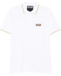 Versace Jeans Couture - Trimmed Logo-Detail Polo Shirt - Lyst
