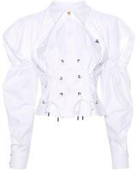 Vivienne Westwood - Orb-Embroidered Cotton Shirt - Lyst