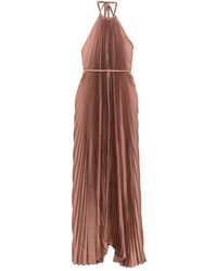 L'idée - Pleated Halterneck Gown - Lyst