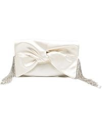 Anya Hindmarch - Bow-Detail Crystal-Fringe Clutch Bag - Lyst
