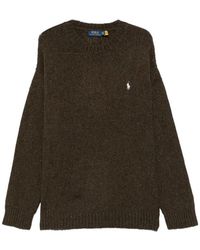 Ralph Lauren - Logo-Embroidered Ribbed-Knit Sweater - Lyst