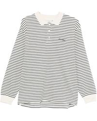 DUNST - Striped Long-Sleeve Polo Shirt - Lyst