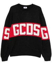Gcds - Logo-Intarsia Knitted Sweater - Lyst