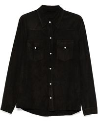SANTORO - Suede Overshirt - Lyst