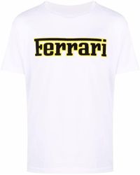 Ferrari Logo Print T-shirt - White