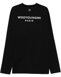 WOOYOUNGMI Long Sleeve Patch Polo in Black for Men | Lyst