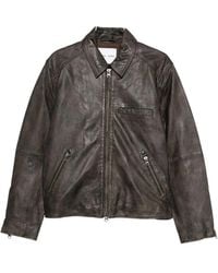 Samsøe & Samsøe - Sacliff X Zip-Front Leather Jacket - Lyst