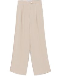 DE SANTIS - Crepe Trousers - Lyst