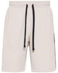 Emporio Armani - Logo-Tape Jersey Shorts - Lyst
