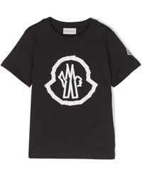 Moncler - Logo-Print Cotton T-Shirt - Lyst