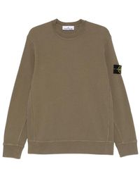 Stone Island - Waffle-Knit Patch Sweatshirt - Lyst