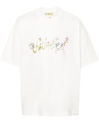 UNTITLED ARTWORKS - Tee Flower Lettering Cotton T-Shirt - Lyst